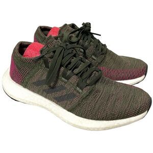ADIDAS Women’s PureBoost Go Base Green Maroon B75668 Sneakers 7